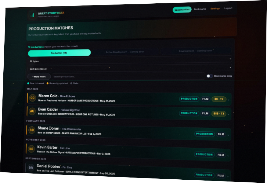 Great Story Data screen preview